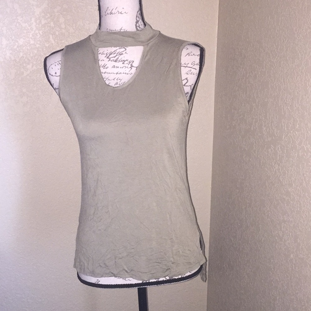 Olive green tank top